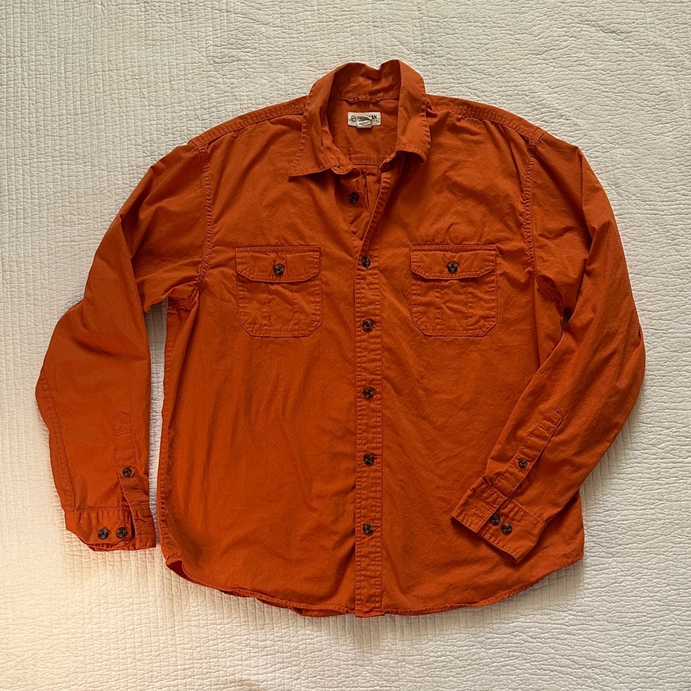 Magellan Outdoors Orange Casual Button Down Shirt Size XL
